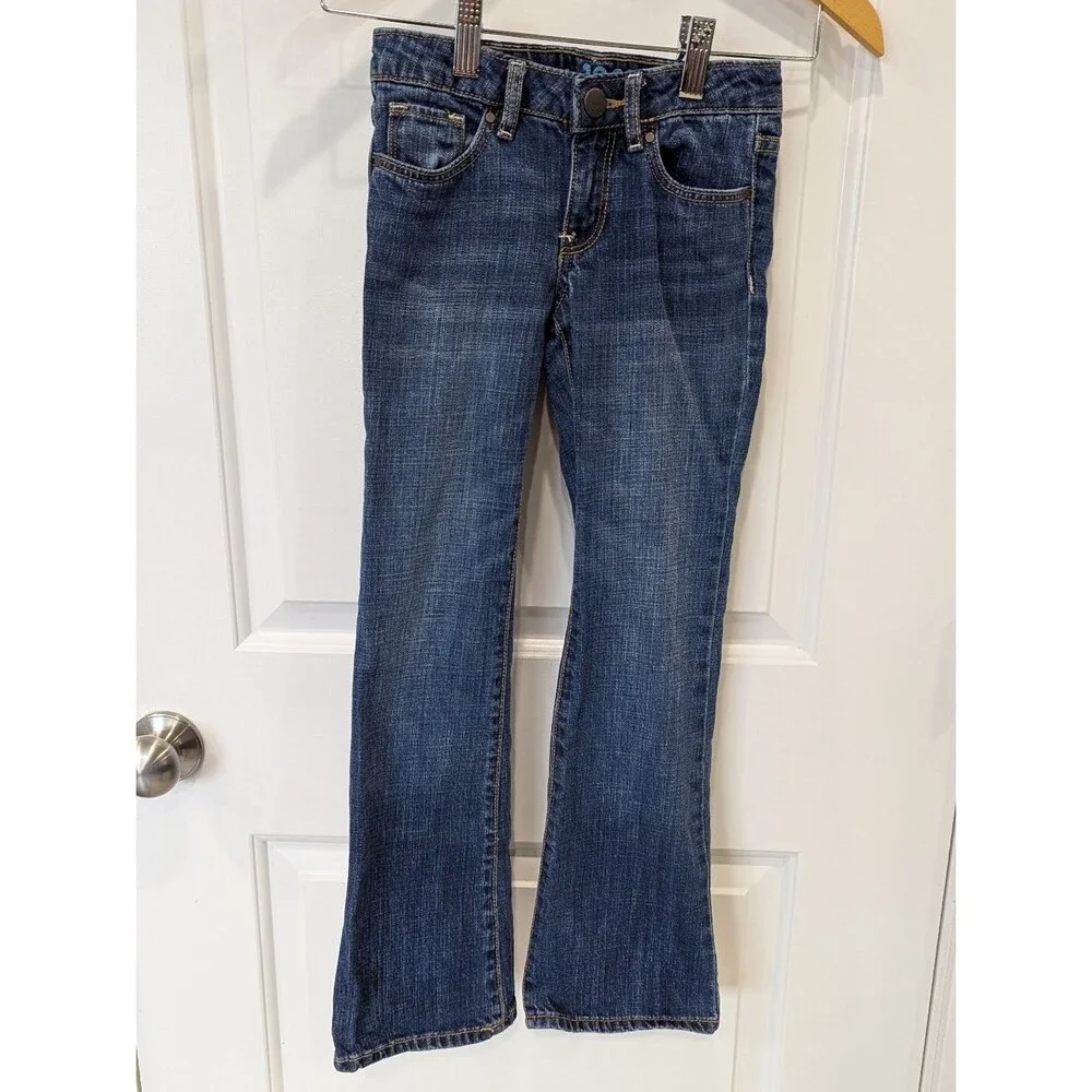 Gap Kids Denim Jeans Medium Wash Bootcut Back To School 100% Cotton Girls Size 7